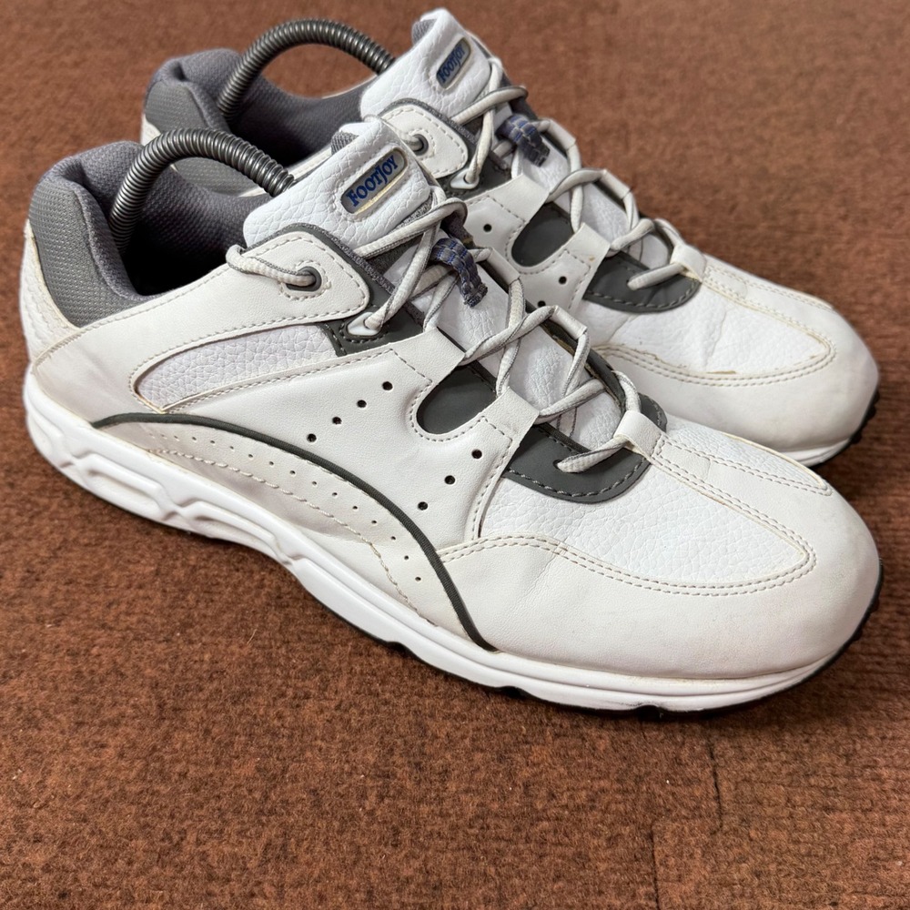 FootJoy Women White Grey Leather Spikeless Golf Shoes Sneakers 56734 Size 11 M